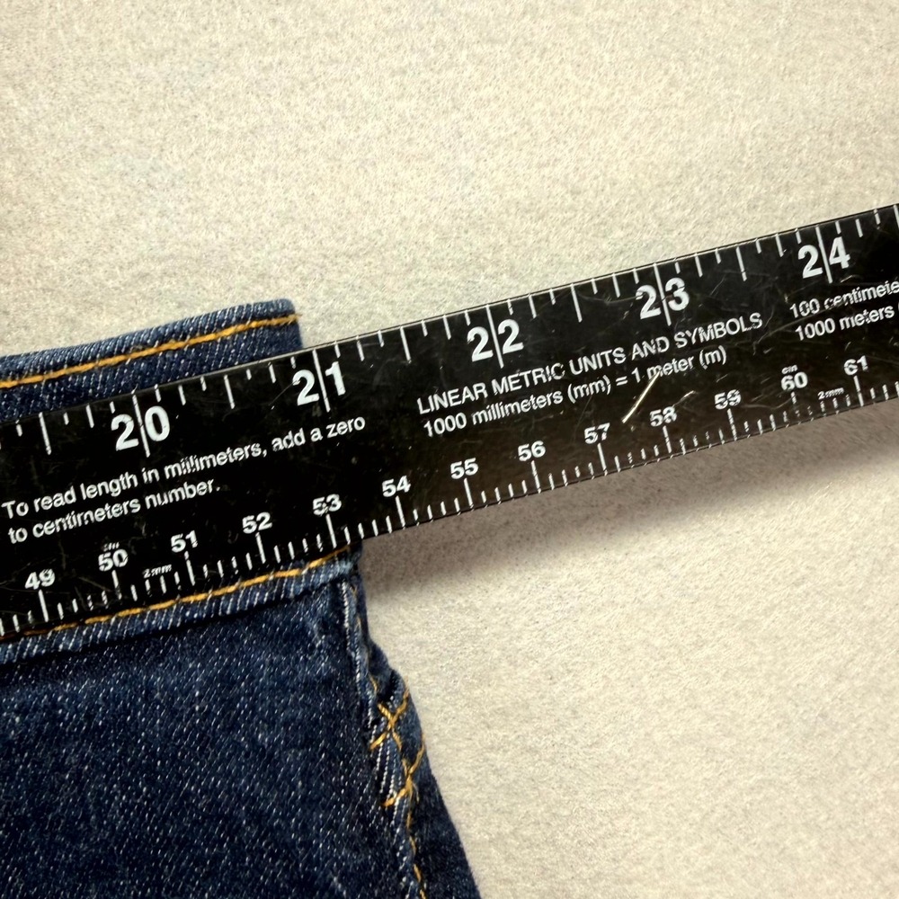 Levi's 559 Jeans Mens 42x32 Blue Denim Dark Wash Stretch Red Tab Straight Wide - Picture 8 of 15